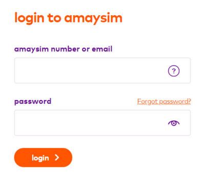 amaysim login my account.